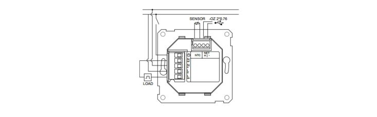 SDN6000221 | Схема подключения терморегулятора Sedna