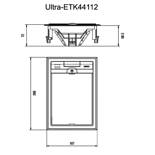Розмери підлогового люка Schneider Electric Ultra - ETK44112