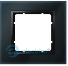 Рамка стеклянная 1-а коллекция B.7 GLAS, цвет «черный антрацит, матовый», 10116616