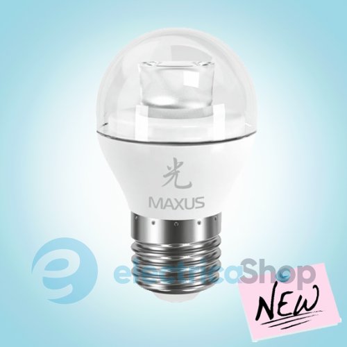 Лампа cвітлодіодна MAXUS LED G45 4W 3000K 220V E27 AP (1-LED-433)