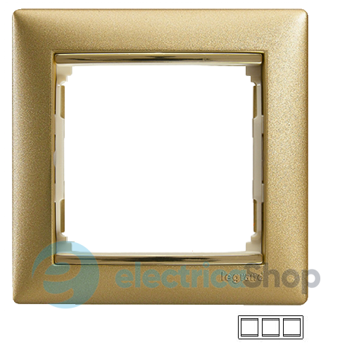 Рамка установочная 3-я Legrand Valena 770303, цвет «матовое золото»