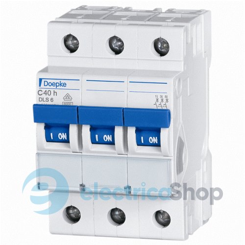 Автоматичний вимикач 3-фазний «Doepke» DLS6h 6кА 40 Ампер, тип - «C»