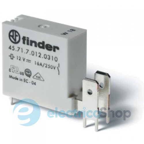 Реле 1НО 6VDC 16A ПМ/Faston Finder (457170060310)