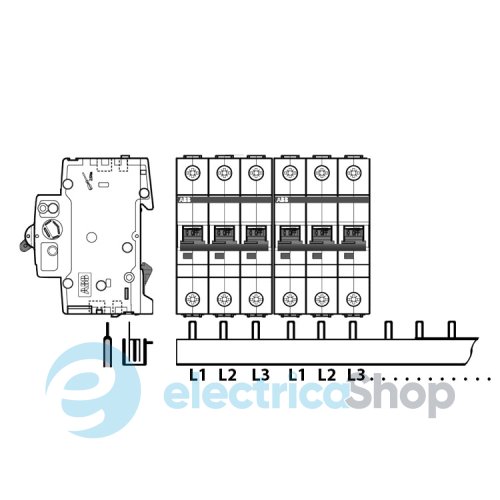 Автоматический выключатель 3-полюсный Abb S203 C10 A
