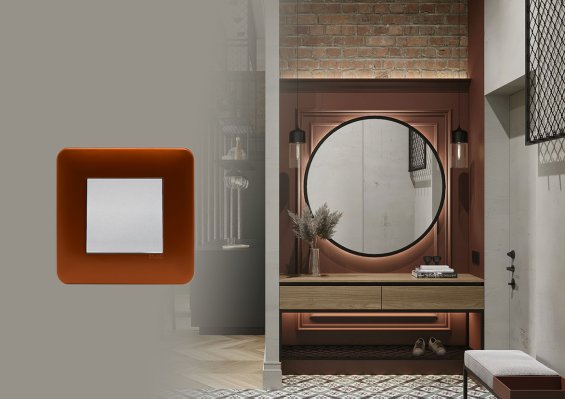 Фотография в интерьере Рамка 2-а EFAPEL LATINA METALLUM медь 42920 TCO