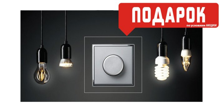 Акция світлорегулятор Led подарунок від JUNG Україна