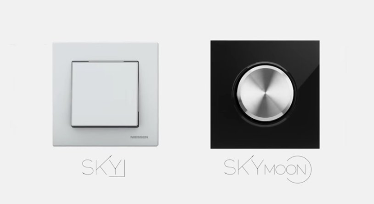 Старт продаж дизайнерских выключателей Niessen Abb Sky skymoon