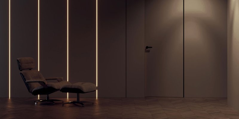 Фотография в интерьере Лента cветодиодная 192 Led/m 4000K 24V, 18Вт, IP20 CRI90 RISHANG 2835-192-IP20-NW-10-24 RD00K2TC-A (9435) 3 метра, нейтральный белый свет