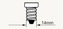 Размер цоколя лампы Е14