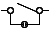 Вимикач 1-кл з підсвіткою — технічне позначення (для схем).