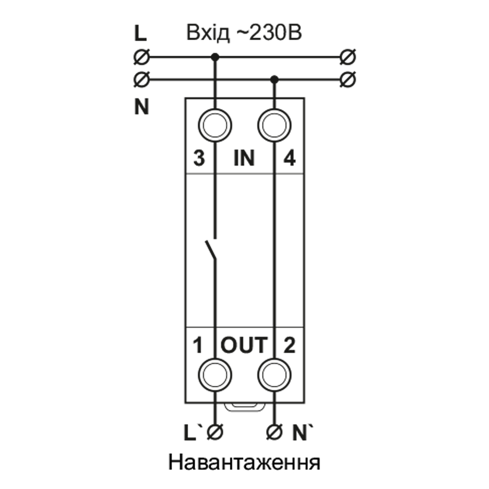 Як підключити реле напруги DigiTOP VP-63A M2W