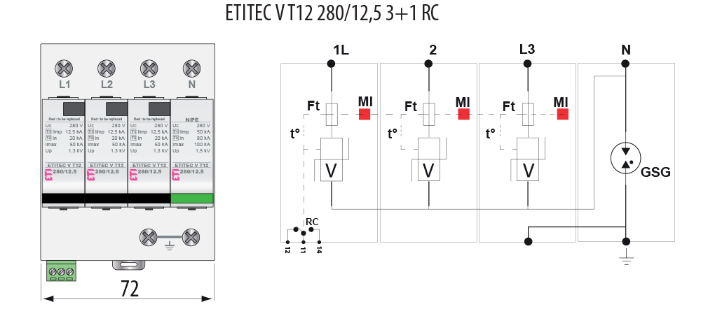 ПЗІП ETITEC V T12 280/12,5 (3+1) 2442918 купити