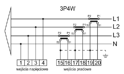 Как подключить счетчик LE-03MB-CT к трехфазной сети без ноля