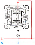 Схема подключения выключателя 773601