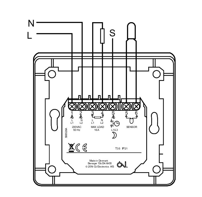 Як підключити терморегулятор теплої підлоги MTD3-1999-E6
