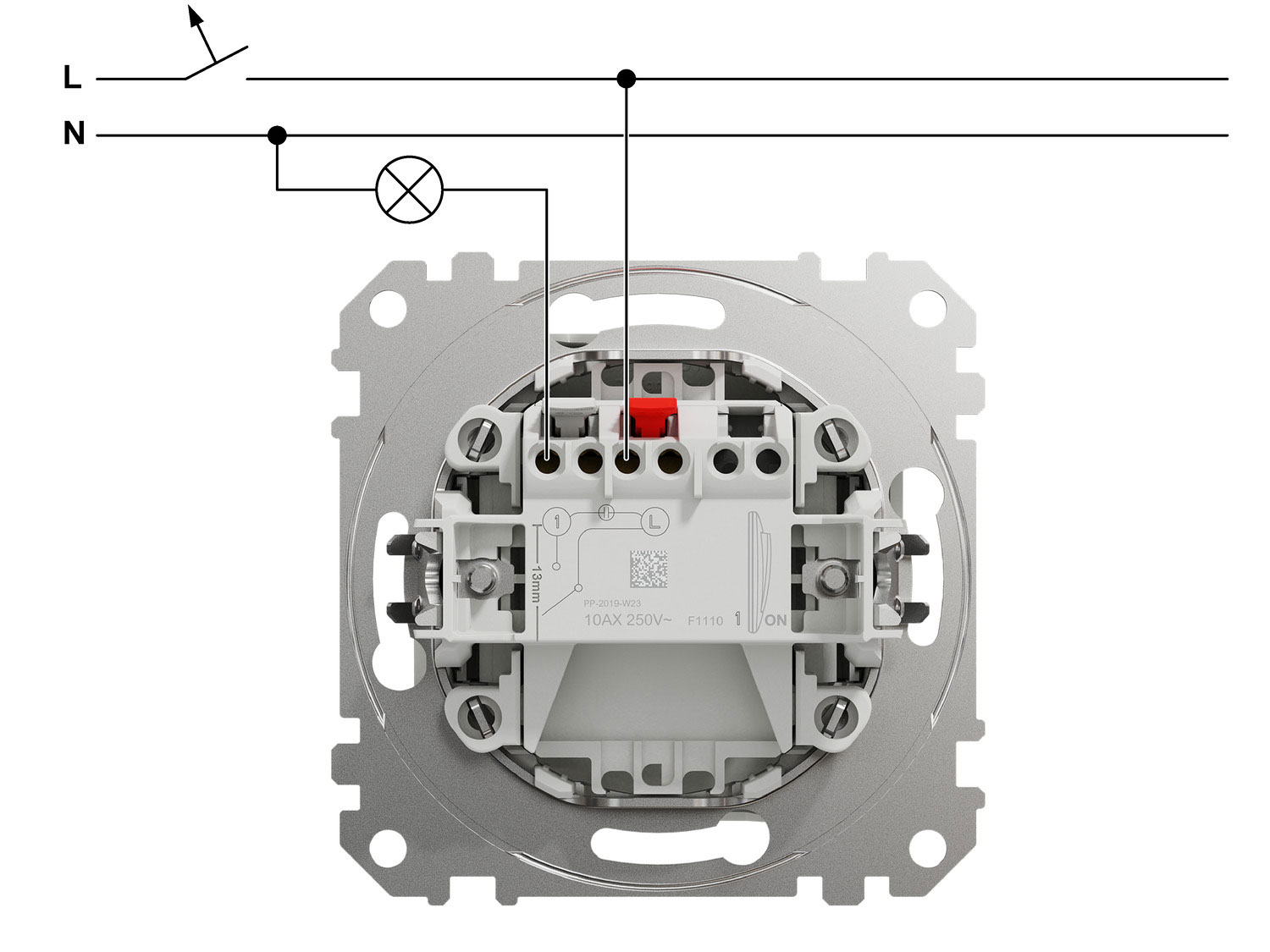 Схема подключения выключателя SDD172101U