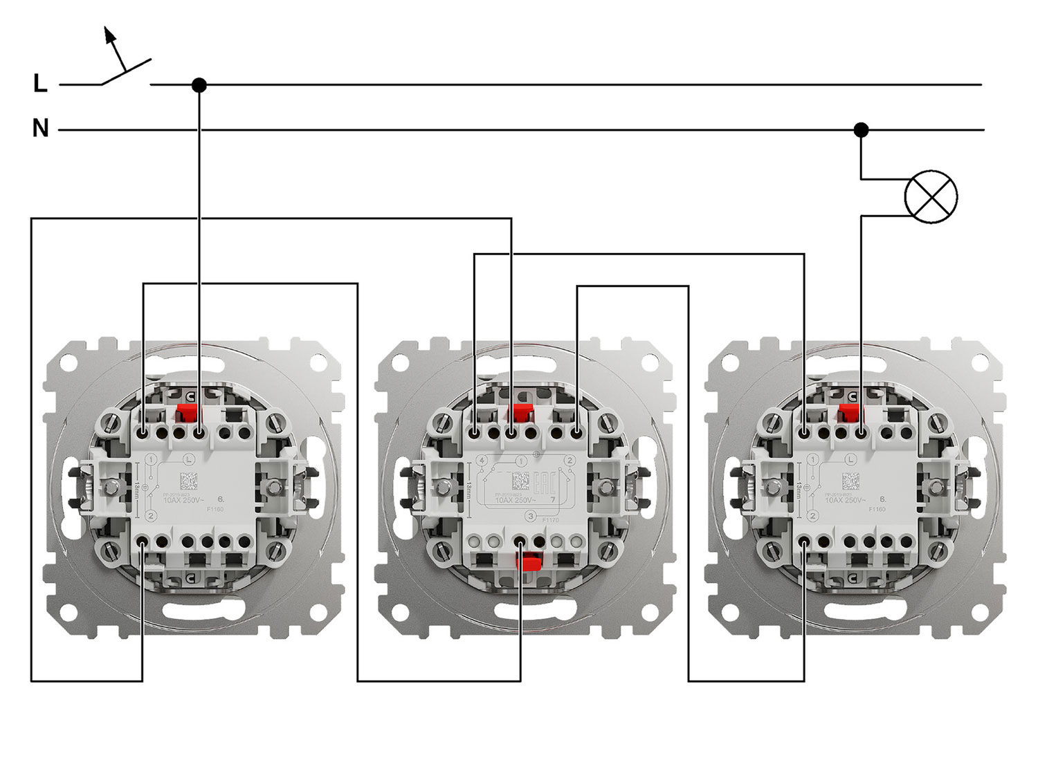 Схема підключення перемикача SDD181107U