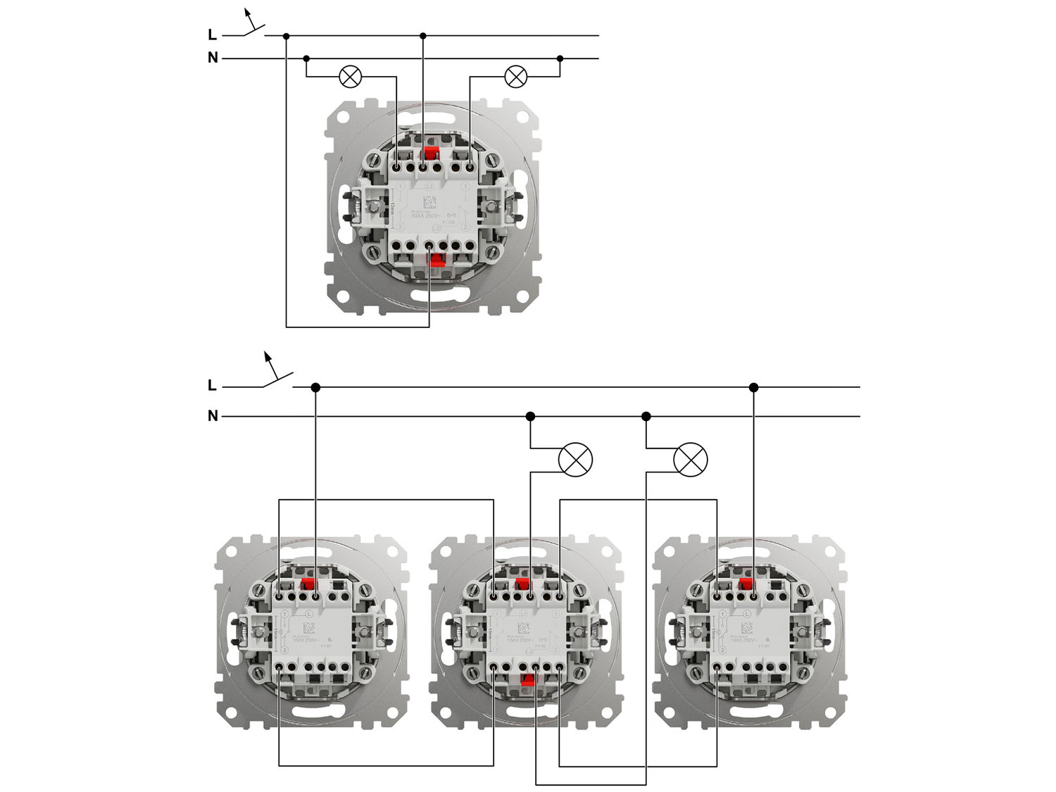 Схема подключения выключателя SDD172108U