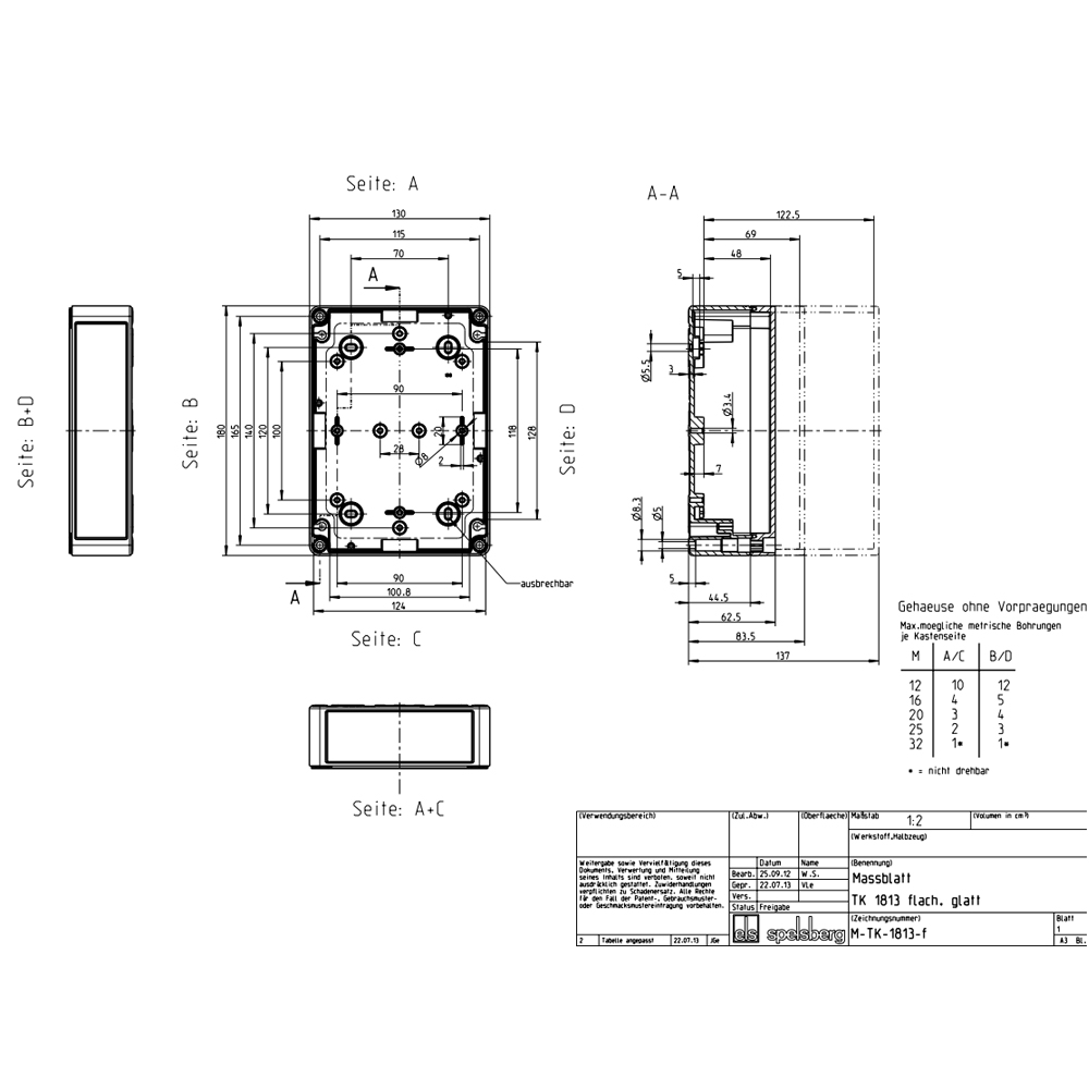 Габаритне креслення TK-коробка PS 1813-13f-to