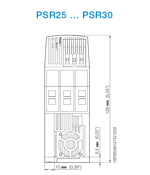 Габаритные размеры PSR25 Abb