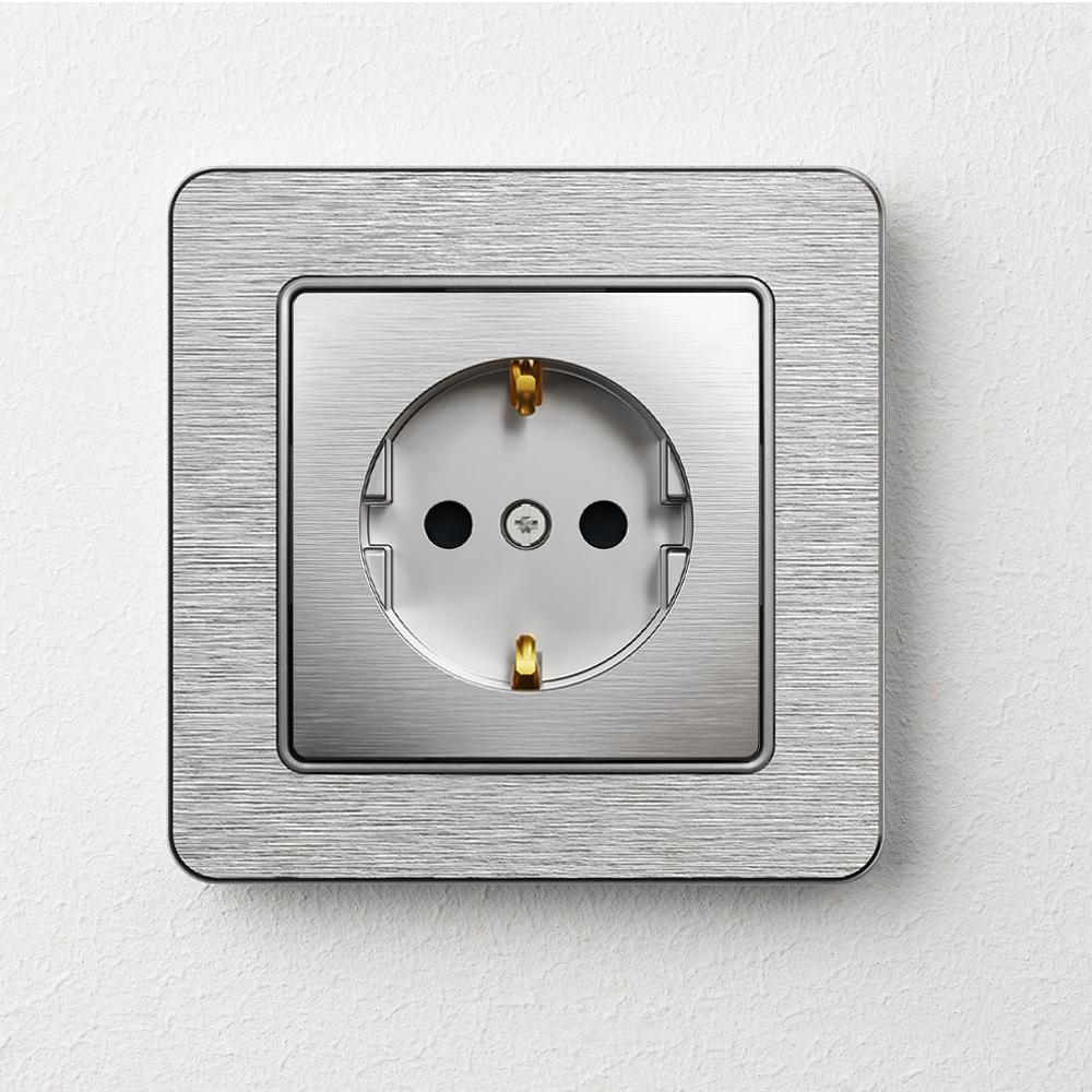 Sedna Elements Розетка з/к та шторки матовий алюміній SDD170022U + SDD370801U