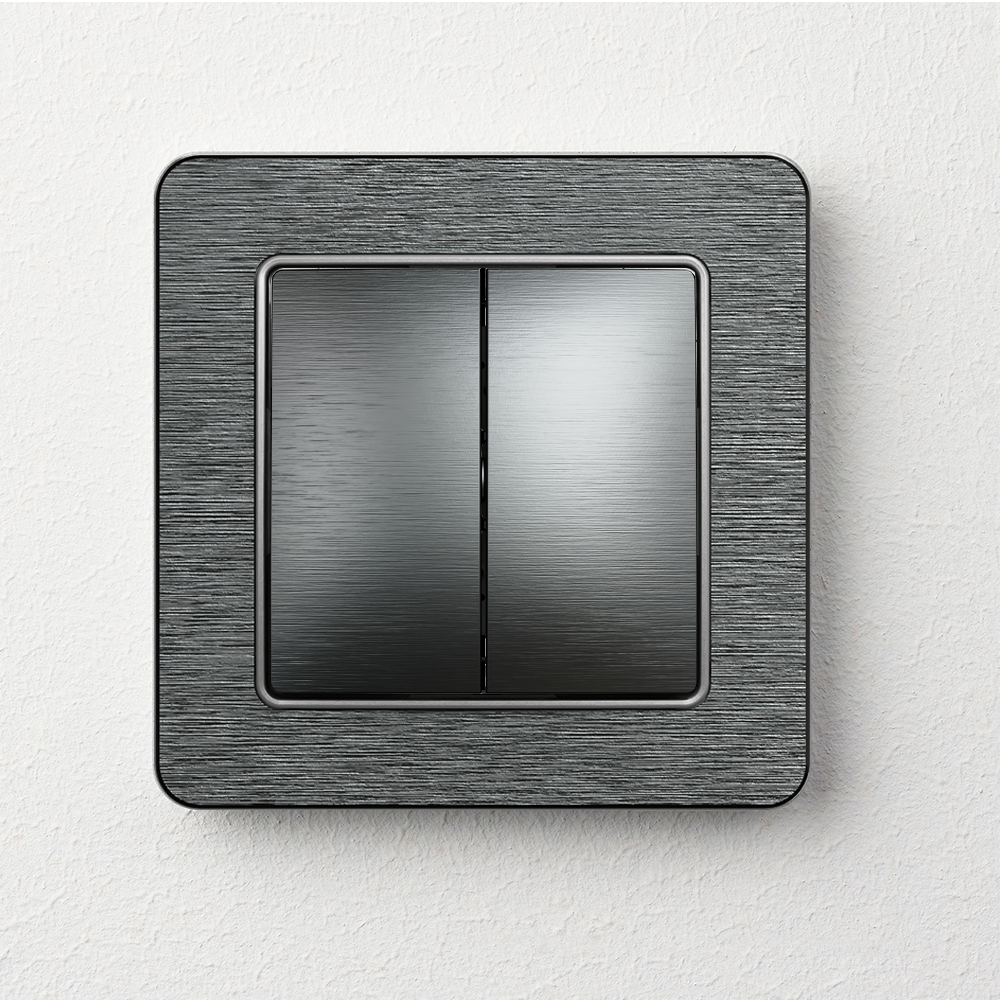 Sedna Elements Перемикач 2-кл матовий титан SDD172108U + SDD372801U