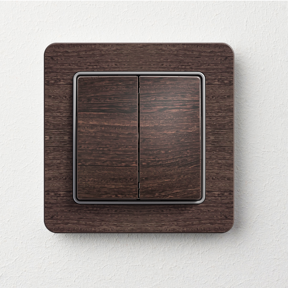 Sedna Elements Вимикач 2-кл венге SDD181105U + SDD381801U