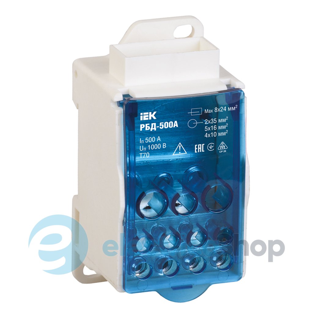 Розподільчий блок на DIN-рейку РБД- 160А iEK ціна купити RBD-160 ИЕК ...