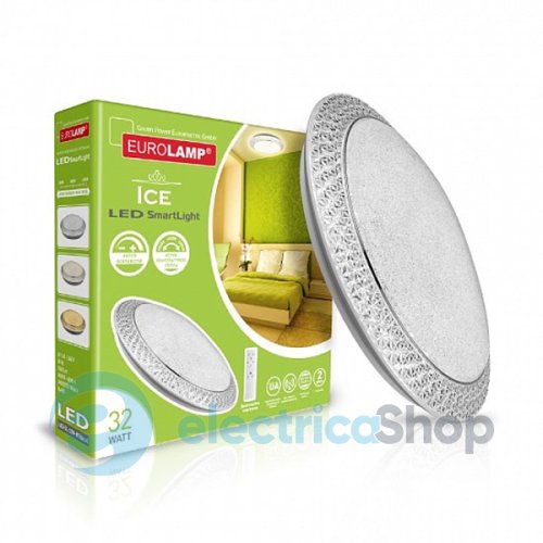 Світлодіодний світильник Eurolamp SMART LIGHT Ice з димером 32W 3000-6000K (LED-SL-32W-N7(deco)