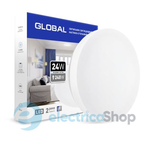 Светодиодный светильник Global 24W 4100K IP44 (1-GCL-2441-01-C)