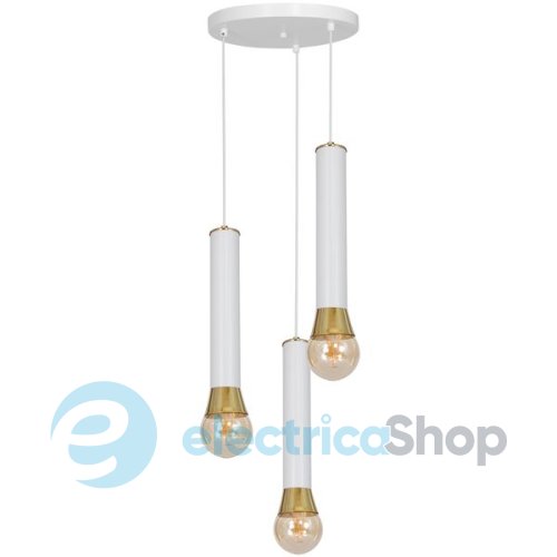 Люстра LUMINEX Lunae plate 8398 white/brass