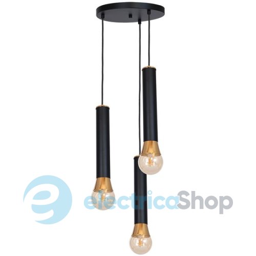 Люстра LUMINEX Lunae plate black/brass 8408