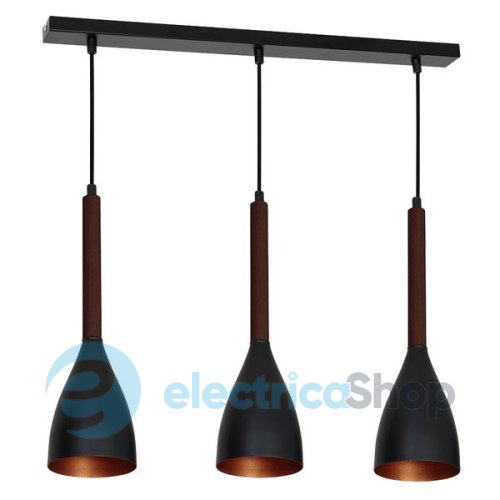 Люстра LUMINEX Muza 9161 black/gold, dark wood