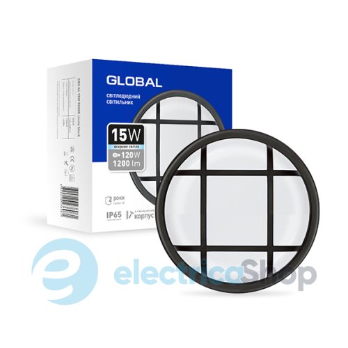 Антивандальний LED-світильник GLOBAL GBH 04 15W 5000K коло (1-GBH-04-1550-C)