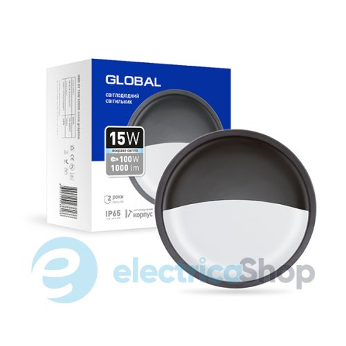 Антивандальний LED-світильник GLOBAL GBH 07 15W 5000K коло (1-GBH-07-1550-C)