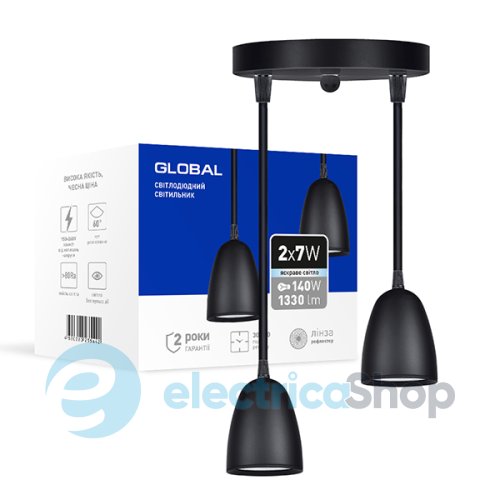 Світильник світлодіодний GLOBAL GPL-01C 14W 4100K чорний (2-GPL-11441-CB)