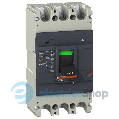 Автоматичний вимикач EasyPact 3-п 400А 36kA 400V 3P/3T EZC400N3400