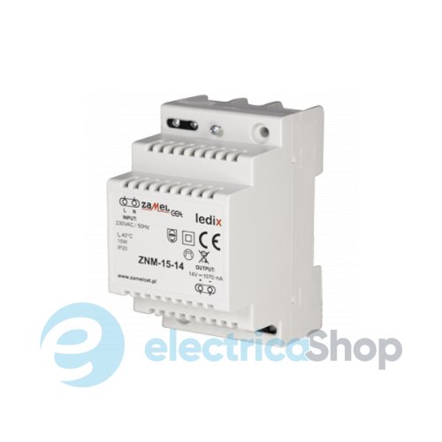 Модульний блок живлення Ledix ZNM-15-14 на DIN-рейку 14V DC/15W
