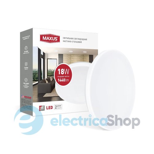 LED світильник MAXUS накладний Ceiling light 18W 4100K (1-MCL-1841-01-C)
