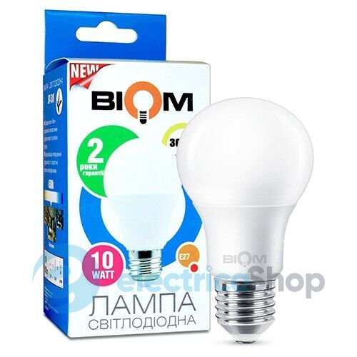 LED-лампа Biom BT-509 A60 10W E27 3000К матовая