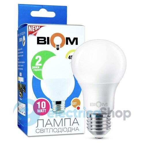 LED-лампа Biom BT-510 A60 10W E27 4500К матовая