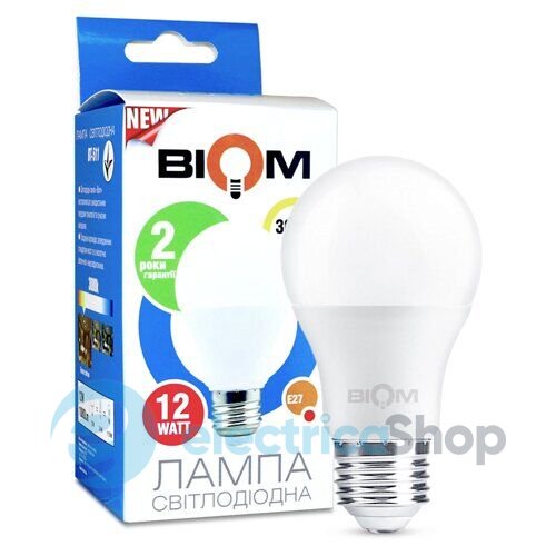 LED-лампа Biom BT-511 A60 12W E27 3000К матова
