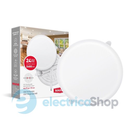 Світлодіодний світильник MAXUS SP Adjustable 24W 4100K Circle (1-MSP-2441-CA)