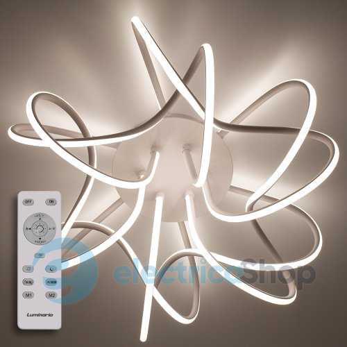 Світильник LUMINARIA LED LIANA MUSE 80W WHITE/OPAL 170-265V IP20 з пультом ДК