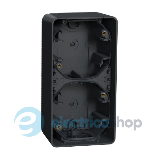 Двухместный бокс наружный монтаж вертикальный IP55, черный, Mureva Styl Schneider Electric MUR37912
