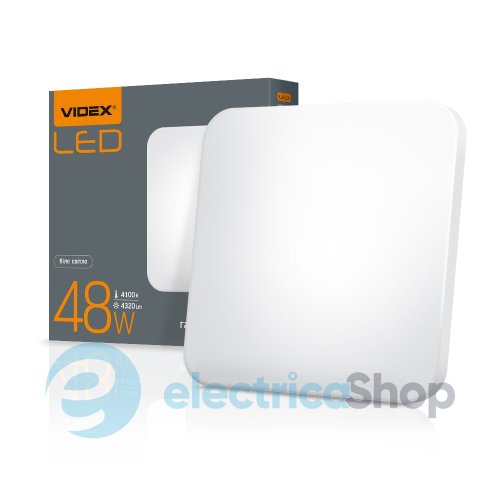 LED светильник настенно-потолочный квадрат VIDEX 48W 4100K Матовий