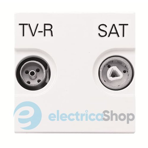 Розетка TV/R+SAT индивидуальная, 2 мод. N2251.3 BL , Zenit цвет белый