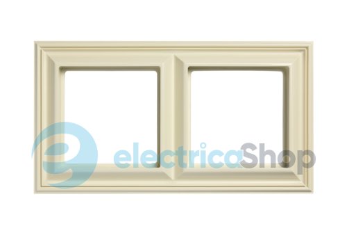 Рамка 2-постовая ECO PROFI DECO, цвет слоновая кость