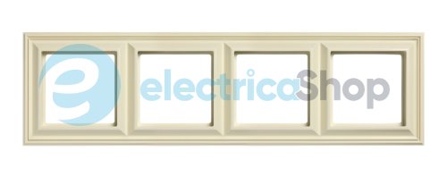 Рамка 4-постова ECO PROFI DECO, колір слонова кістка