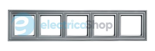 Рамка 5-постовая ECO PROFI DECO, цвет алюминий